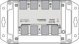 4-kanałowy moduł ogranicznika przepięć sieci LAN Gigabit Ethernet EWIMAR PTF-64-EXT/PoE
