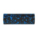 Mini wałek do masażu, roller piankowy gładki 5x15cm, kolor czarno-niebieski, materiał EPP, REBEL ACTIVE