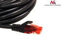 Przewód kabel patchcord UTP Maclean, wtyk-wtyk, cat6, 15m, czarny, MCTV-739