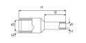 TULEJKA IZOLOWANA 1,5mm2 DUI-1,5-10CR CZERWONY (100szt.)