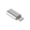 Adapter Przejściówka Micro USB - Lightning Srebrna