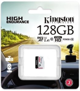 Karta pamięci microSD Kingston High-Endurance UHS-I 128GB 24/7 (rejestratory i monitoring)