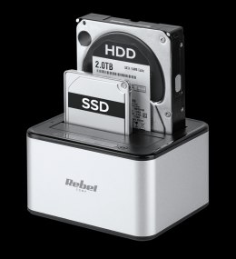 Stacja dokująca dysków HDD/ SSD USB 3.0 aluminiowa Rebel