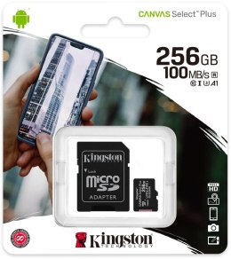 Karta pamięci microSD Kingston Canvas Select Plus microSDXC C10 UHS-I 256GB