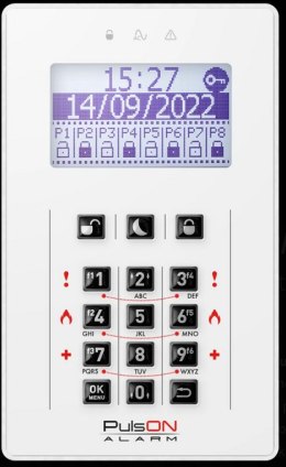PulsON Manipulator LCD z przyciskami gumkowymi - biały