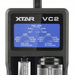 Ładowarka do akumulatorów cylindrycznych Li-ion / Ni-MH AA / AAA / 18650 Xtar VC2