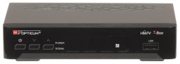 TUNER CYFROWY HD DVB-T/DVB-T2 T-BOX H.265/HEVC HbbTV OPTICUM