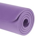 Mata gimnastyczna do ćwiczeń joga, pilates, fitness, 183x61cm, grubość 1.5cm, materiał NBR, fioletowa, REBEL ACTIVE