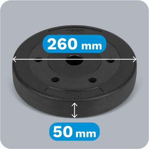 Zestaw obciążeń bitumicznych 4x5kg, otwór 31mm, REBEL ACTIVE Zestaw obciążeń bitumicznych 4x5kg, otwór 31mm, REBEL ACTIVE