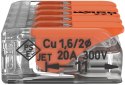 Szybkozłączka uniwersalna LINKA/DRUT 5x 0,2-4mm2 WAGO 221-415 (Paczka 25szt.)