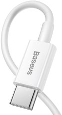 KABEL USB-C -> Lightning / iPhone Baseus Superior CATLYS-A02 1m 20W PD Quick Charging BIAŁY PREMIUM