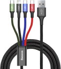 KABEL 4w1 USB-A / Lighting iPhone 2x USB-C micro-USB Baseus Cafule CA1T4-B01 1.2m 3.5A W OPLOCIE KABEL 4w1 USB-A / Lighting iPhone 2x USB-C micro-USB Baseus Cafule CA1T4-B01 1.2m 3.5A W OPLOCIE
