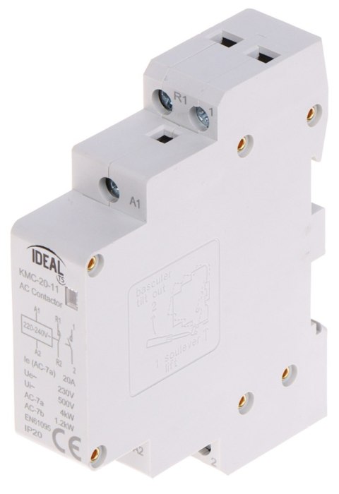 STYCZNIK MODUŁOWY KMC-20-11 20 A 230 V AC IDEAL STYCZNIK MODUŁOWY KMC-20-11 20 A 230 V AC IDEAL