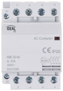 STYCZNIK MODUŁOWY KMC-63-40 63 A 400 V AC IDEAL STYCZNIK MODUŁOWY KMC-63-40 63 A 400 V AC IDEAL