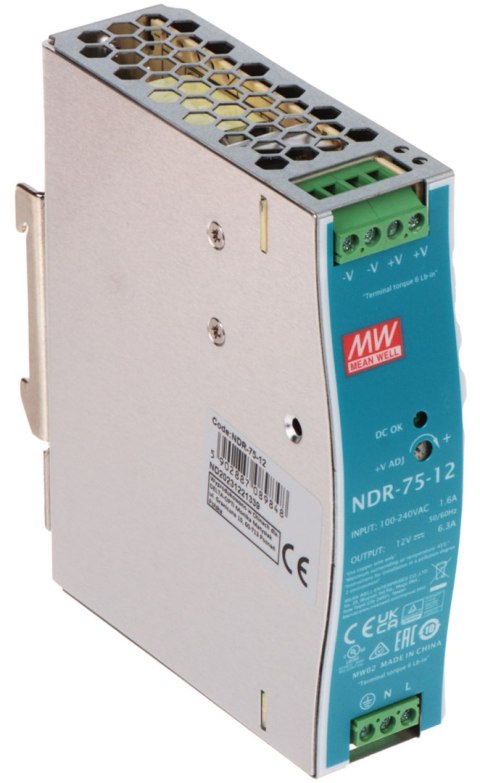 ZASILACZ IMPULSOWY NDR-75-12 MEAN WELL ZASILACZ IMPULSOWY NDR-75-12 MEAN WELL