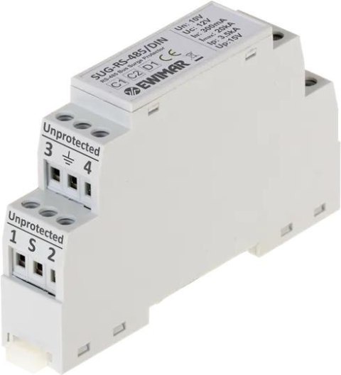 Zabezpieczenie przeciwprzepięciowe do RS-485 EWIMAR SUG-RS485/DIN