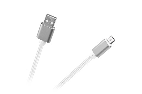 Kabel USB - micro USB M-Life nylon biały 1m