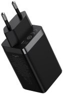 Ładowarka sieciowa Baseus GaN 5 Pro Fast Charger CCGP120201 65W 1x USB-A 2x USB-C PD 3.0 QC 4.0 + kabel USB-C