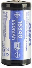 Akumulatorek 16340 / R-CR123 3,7V Xtar 650mAh (1 szt.) z zabezpieczeniem