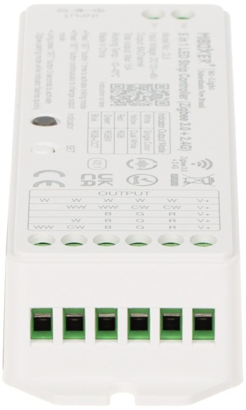 STEROWNIK OŚWIETLENIA LED ZL5 ZigBee, 2.4 GHz, RGBCCT (RGBWW) 12 ... 48 V DC MiBOXER / Mi-Light STEROWNIK OŚWIETLENIA LED ZL5 ZigBee, 2.4 GHz, RGBCCT (RGBWW) 12 ... 48 V DC MiBOXER / Mi-Light