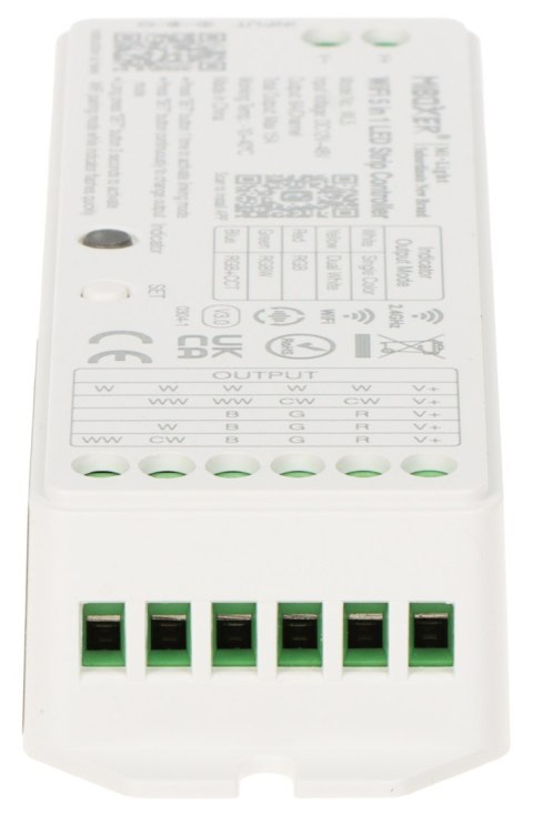 STEROWNIK OŚWIETLENIA LED WL5 Wi-Fi, 2.4 GHz, RGBCCT (RGBWW) 12 ... 48 V DC MiBOXER / Mi-Light STEROWNIK OŚWIETLENIA LED WL5 Wi-Fi, 2.4 GHz, RGBCCT (RGBWW) 12 ... 48 V DC MiBOXER / Mi-Light