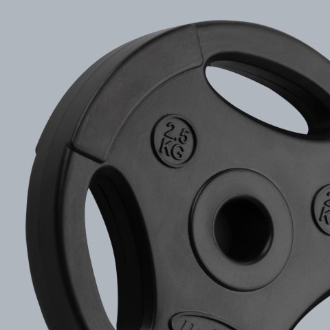 Zestaw obciążeń bitumicznych 4x2.5kg, otwór 31mm, talerz z uchwytami, REBEL ACTIVE Zestaw obciążeń bitumicznych 4x2.5kg, otwór 31mm, talerz z uchwytami, REBEL ACTIVE