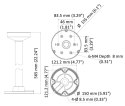 UCHWYT SUFITOWY DO KAMER KULISTYCH DS-1471ZJ-155 Hikvision