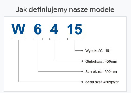 W6415/B - szafa Rack 19" - 600x450x15U W6415/B - szafa Rack 19" - 600x450x15U