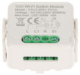 NTELIGENTNY STEROWNIK OŚWIETLENIA LED ATLO-SW1-TUYA Wi-Fi, Tuya Smart