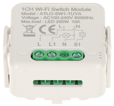 NTELIGENTNY STEROWNIK OŚWIETLENIA LED ATLO-SW1-TUYA Wi-Fi, Tuya Smart NTELIGENTNY STEROWNIK OŚWIETLENIA LED ATLO-SW1-TUYA Wi-Fi, Tuya Smart