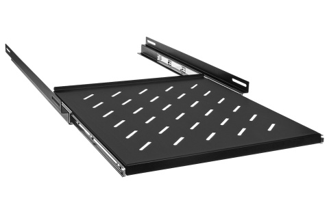 PWD1000/B - półka wysuwana 19" 1U z mocowaniem bocznym o głębokości 500mm PWD1000/B - półka wysuwana 19" 1U z mocowaniem bocznym o głębokości 500mm