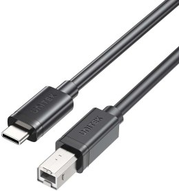 Kabel do drukarki Unitek USB C na USB B 2.0 czarny 2m