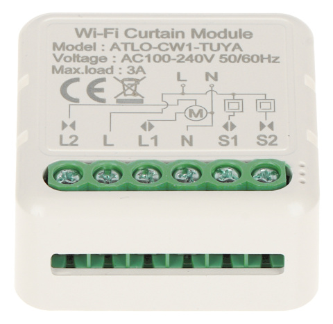 INTELIGENTNY STEROWNIK ROLET ATLO-CW1-TUYA Wi-Fi, Tuya Smart INTELIGENTNY STEROWNIK ROLET ATLO-CW1-TUYA Wi-Fi, Tuya Smart
