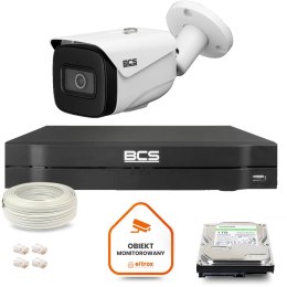 Zestaw monitoringu IP BCS Line 1x Kamera BCS-L-TIP25FSR5-Ai1 Rejestrator z dyskiem 1TB