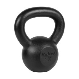 Kettlebell żeliwny 4kg, REBEL ACTIVE