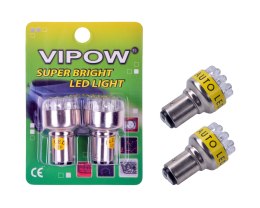 Żarówka samochodowa 12V S-25-12LED/1157 żółta/blister-2szt