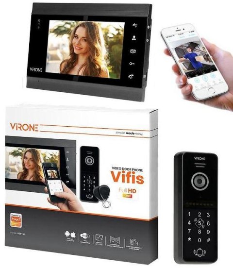 WIDEODOMOFON WI-FI VIRONE VDP-61FHDZD/B TUYA WIDEODOMOFON WI-FI VIRONE VDP-61FHDZD/B TUYA