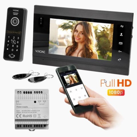 WIDEODOMOFON WI-FI VIRONE VDP-61FHDZD/B TUYA WIDEODOMOFON WI-FI VIRONE VDP-61FHDZD/B TUYA