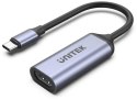 Unitek Adapter USB-C na HDMI 2.1 (8K 60Hz) szary 15cm V1416B Unitek Adapter USB-C na HDMI 2.1 (8K 60Hz) szary 15cm V1416B