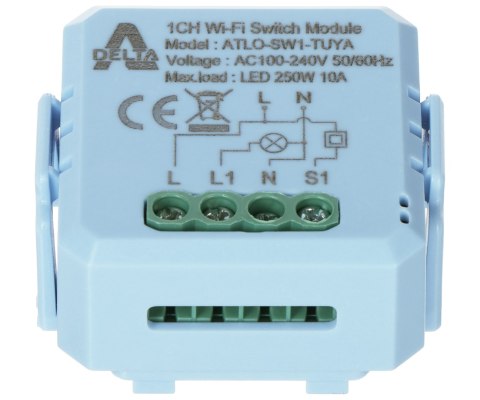 INTELIGENTNY STEROWNIK OŚWIETLENIA LED ATLO-SW1-TUYA Wi-Fi, Tuya Smart INTELIGENTNY STEROWNIK OŚWIETLENIA LED ATLO-SW1-TUYA Wi-Fi, Tuya Smart