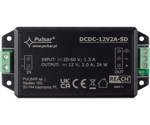 PRZETWORNICA ZASILANIA DCDC-12V2A-SD PULSAR PRZETWORNICA ZASILANIA DCDC-12V2A-SD PULSAR