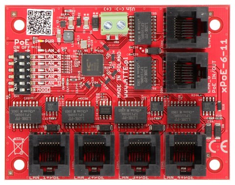 Switch PoE XPOE-6-11-OF 6-PORTOWY ATTE Switch PoE XPOE-6-11-OF 6-PORTOWY ATTE