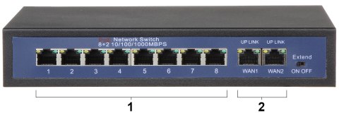 Switch PoE APTI-POE0802G-120W 8-PORTOWY Switch PoE APTI-POE0802G-120W 8-PORTOWY