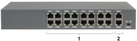 Switch PoE APTI-POE1602G-240W 18-PORTOWY Switch PoE APTI-POE1602G-240W 18-PORTOWY