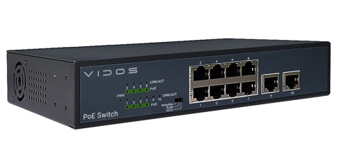 Switch PoE 8 Portowy IP Vidos One PS82/120 Switch PoE 8 Portowy IP Vidos One PS82/120