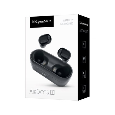 Bezprzewodowe słuchawki douszne TWS Kruger&Matz Air Dots 1 Bezprzewodowe słuchawki douszne TWS Kruger&Matz Air Dots 1