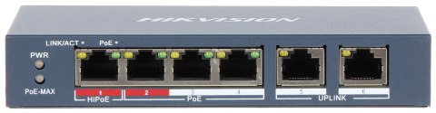 SWITCH PoE DS-3E0106HP-E 6-PORTOWY Hikvision SWITCH PoE DS-3E0106HP-E 6-PORTOWY Hikvision