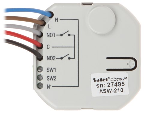BEZPRZEWODOWY DWUKANAŁOWY STEROWNIK 230V AC ASW-210 ABAX/ABAX2 SATEL BEZPRZEWODOWY DWUKANAŁOWY STEROWNIK 230V AC ASW-210 ABAX/ABAX2 SATEL