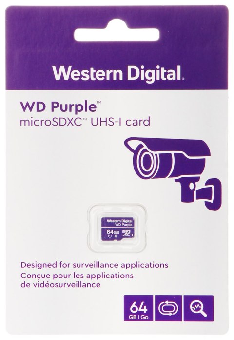 KARTA PAMIĘCI SD-MICRO-10/64-WD UHS-I, SDHC 64 GB Western Digital KARTA PAMIĘCI SD-MICRO-10/64-WD UHS-I, SDHC 64 GB Western Digital