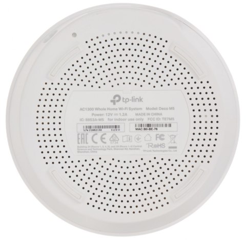 DOMOWY SYSTEM WI-FI TL-DECO-M5(1-PACK) 2.4 GHz, 5 GHz 400 Mb/s + 867 Mb/s TP-LINK DOMOWY SYSTEM WI-FI TL-DECO-M5(1-PACK) 2.4 GHz, 5 GHz 400 Mb/s + 867 Mb/s TP-LINK